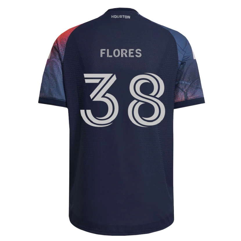 Danxen Criança Camisola Omar Flores #38 Azul Profundo Branco Laranja Alternativa 2026/27 Camisa