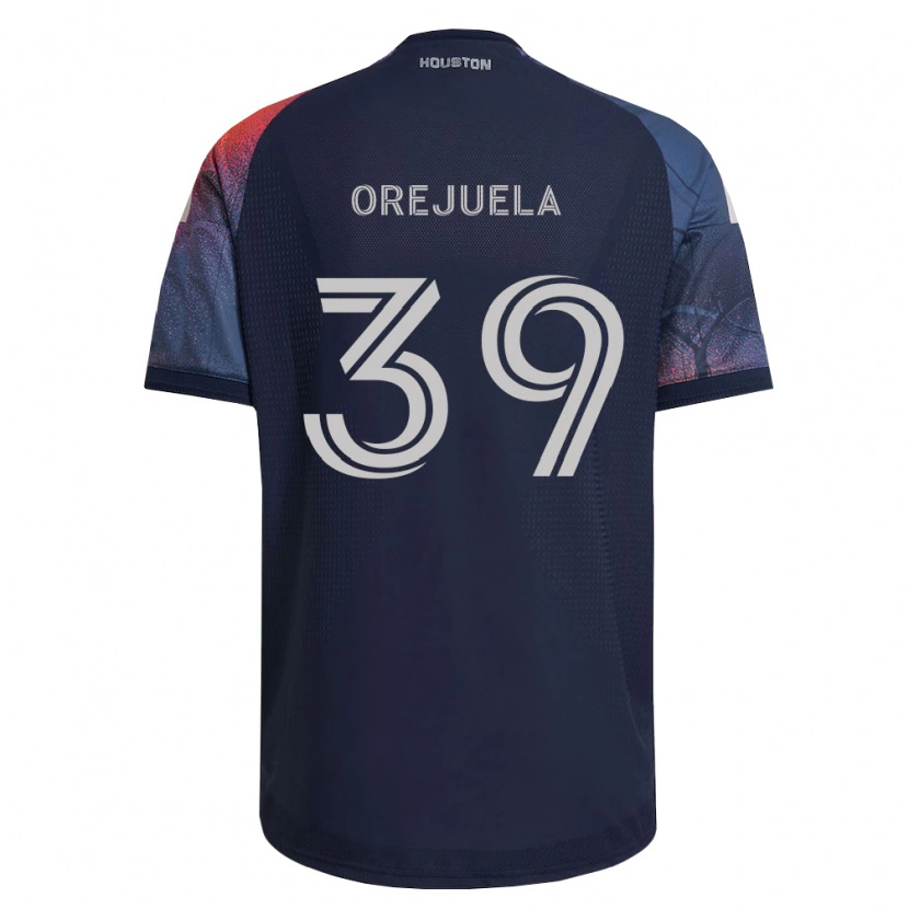 Danxen Criança Camisola Jesus Orejuela #39 Azul Profundo Branco Laranja Alternativa 2026/27 Camisa