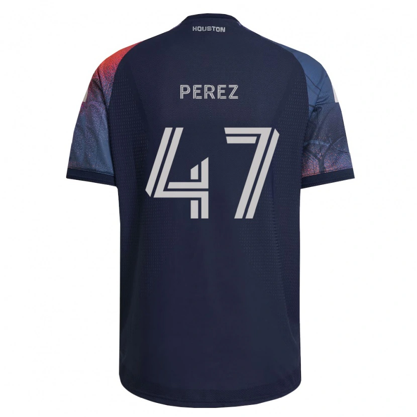 Danxen Criança Camisola Jaizhiño Perez #47 Azul Profundo Branco Laranja Alternativa 2026/27 Camisa