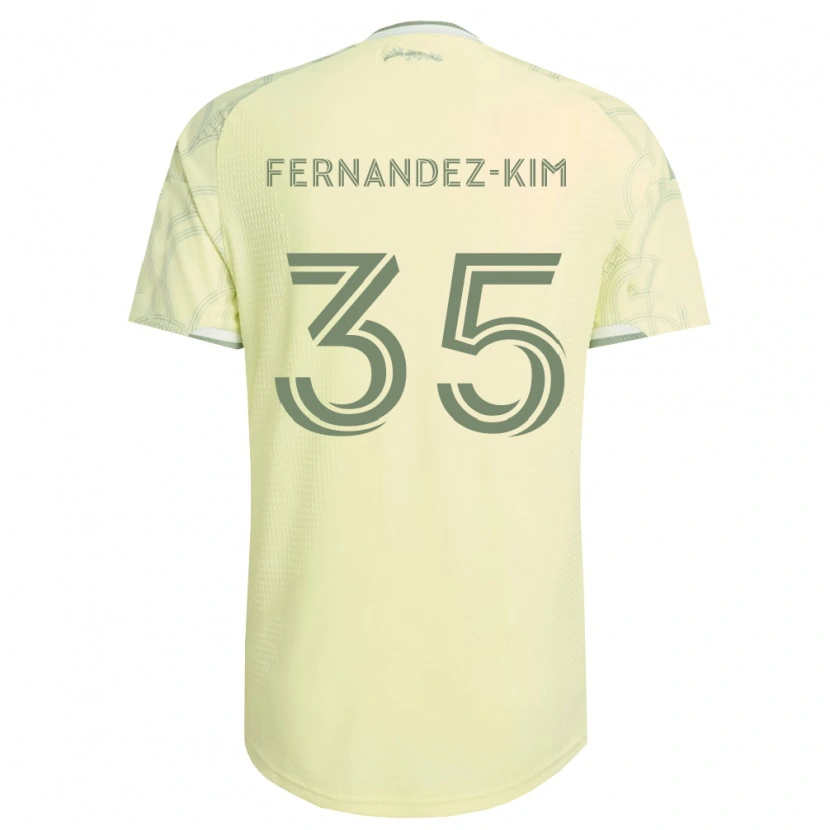 Danxen Criança Camisola Lucas Fernandez-Kim #35 Bege Branco Alternativa 2026/27 Camisa