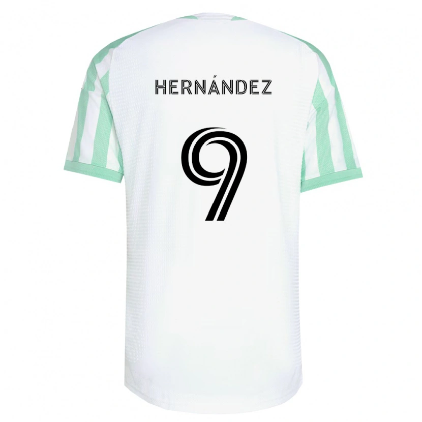Danxen Criança Camisola Lucas Hernández #9 Verde Claro Branco Preto Alternativa 2026/27 Camisa