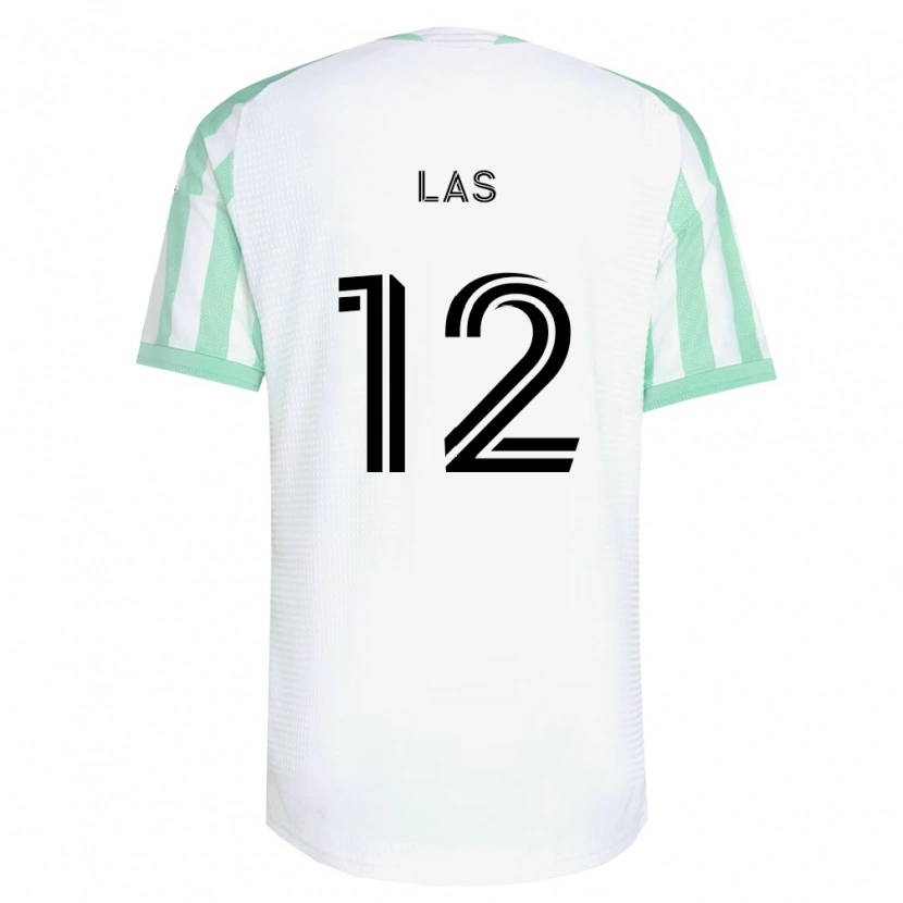 Danxen Criança Camisola Damian Las #12 Verde Claro Branco Preto Alternativa 2026/27 Camisa