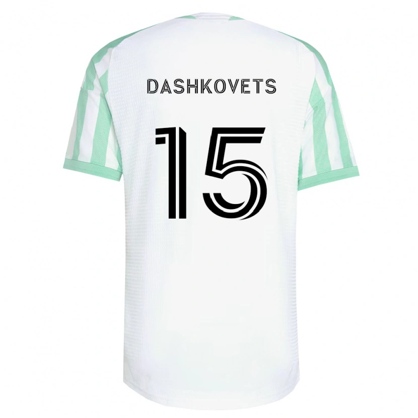 Danxen Criança Camisola Artem Dashkovets #15 Verde Claro Branco Preto Alternativa 2026/27 Camisa