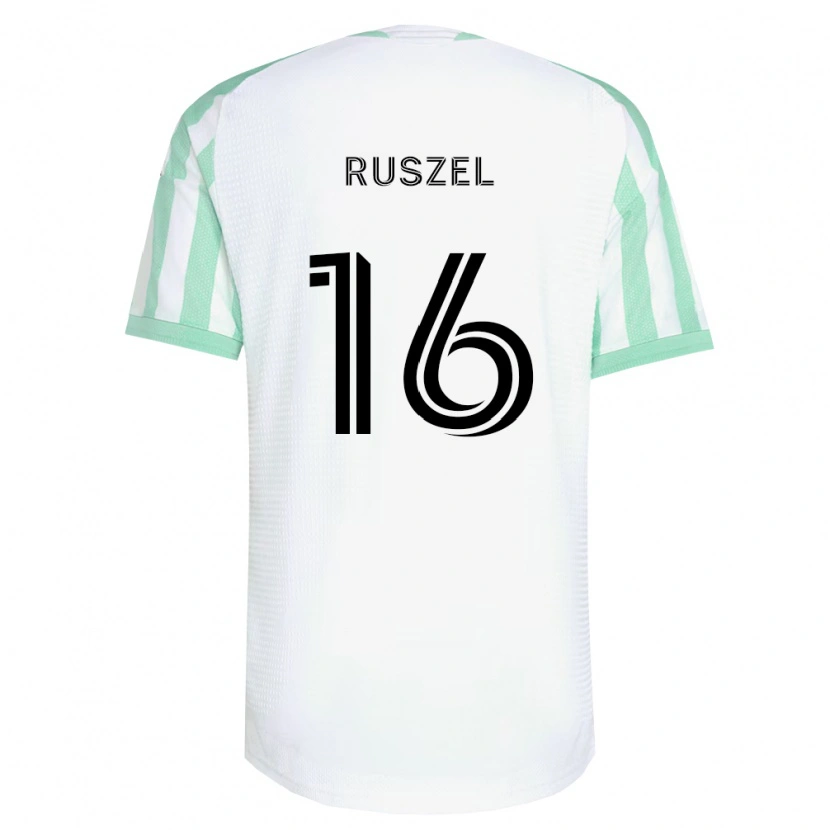 Danxen Criança Camisola Marcel Ruszel #16 Verde Claro Branco Preto Alternativa 2026/27 Camisa