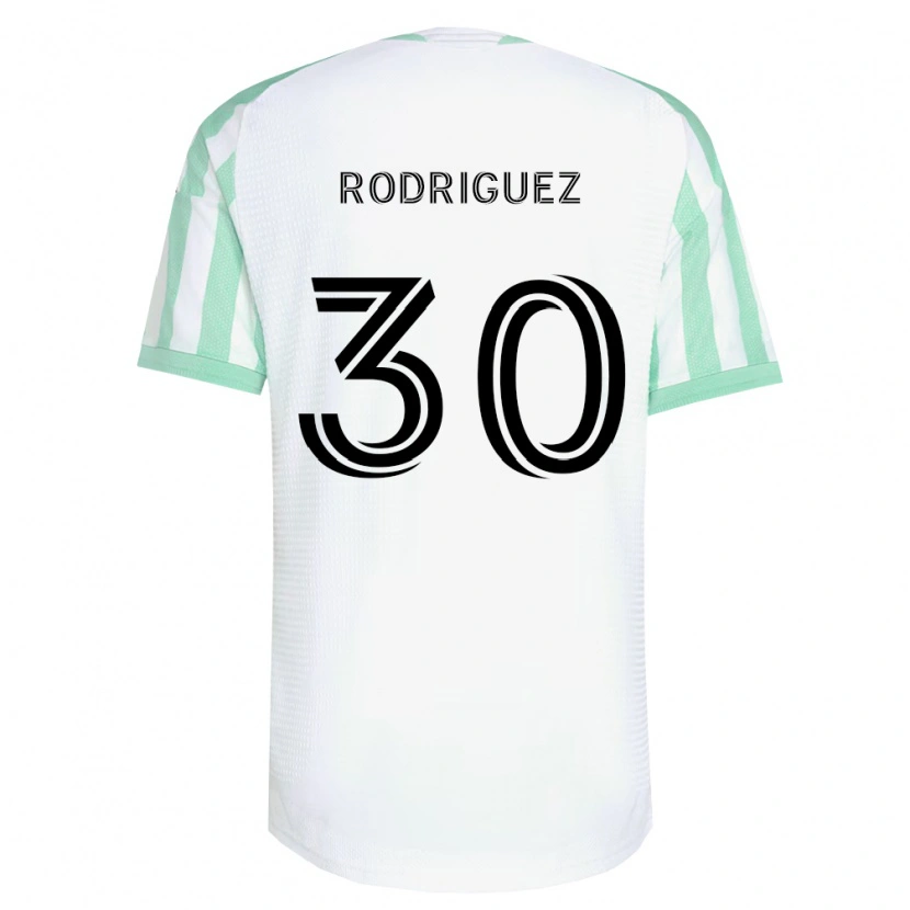 Danxen Criança Camisola Memo Rodríguez #30 Verde Claro Branco Preto Alternativa 2026/27 Camisa