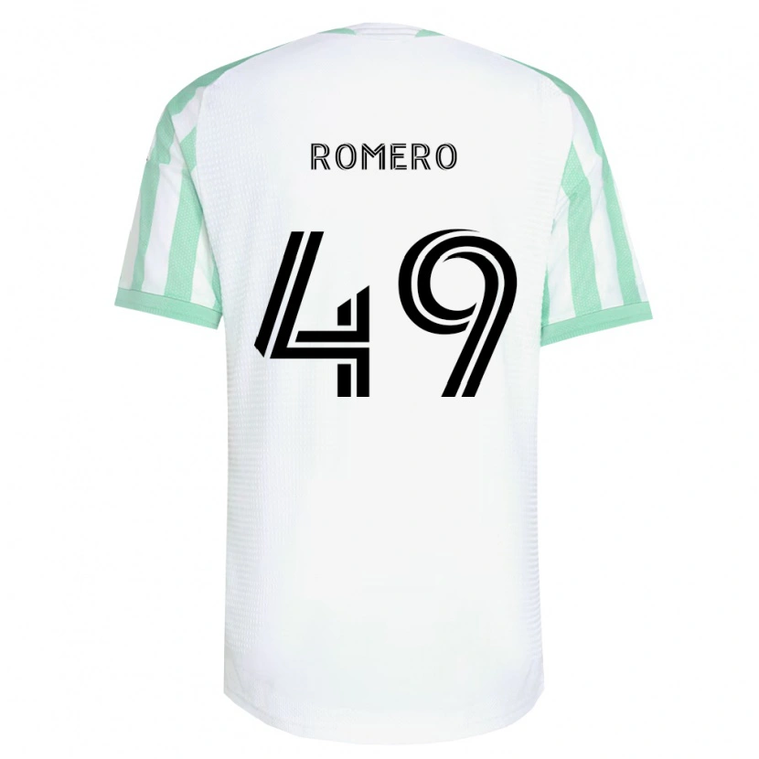 Danxen Criança Camisola David Romero #49 Verde Claro Branco Preto Alternativa 2026/27 Camisa
