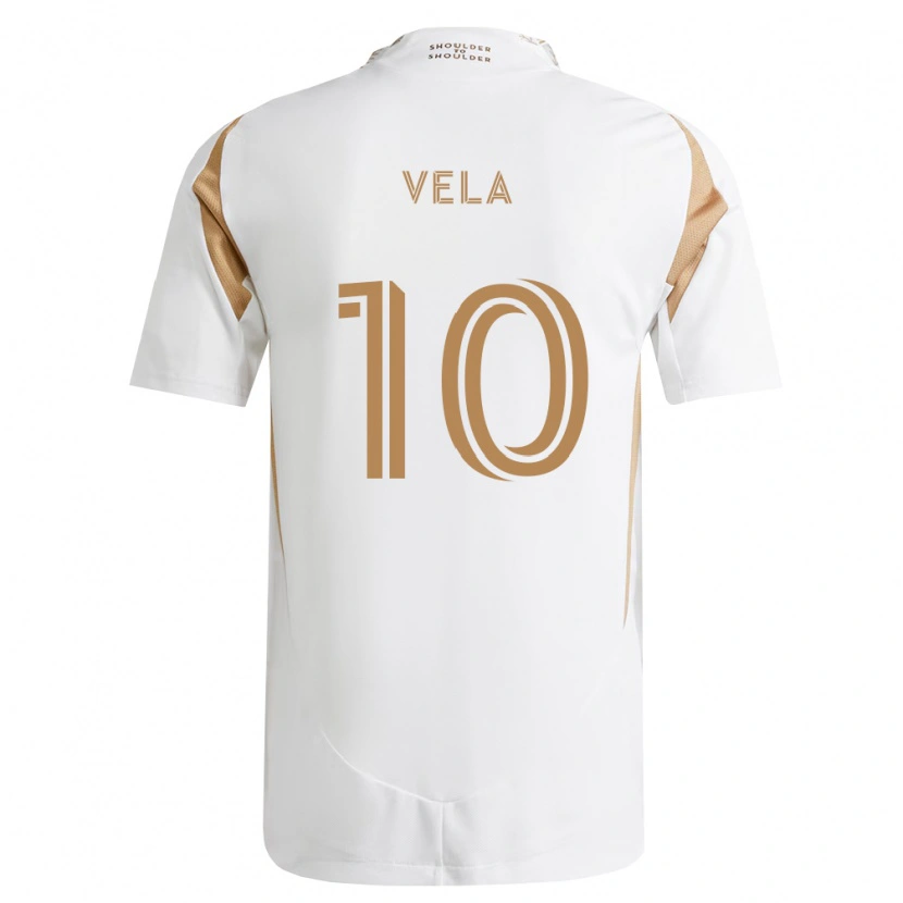 Danxen Criança Camisola Carlos Vela #10 Branco Marrom Alternativa 2026/27 Camisa
