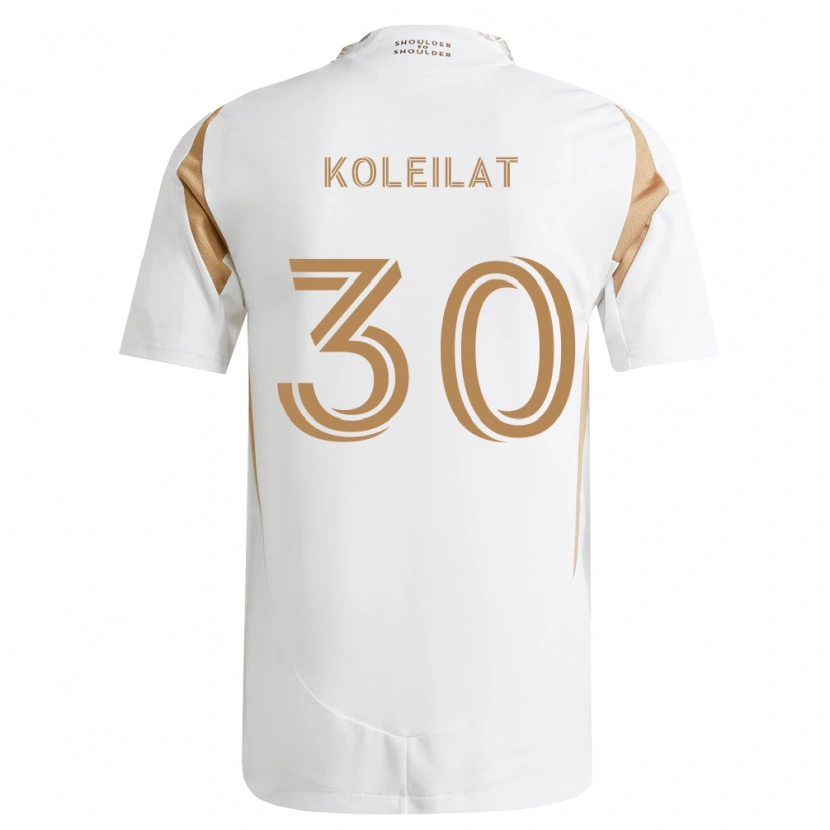 Danxen Criança Camisola Jassem Koleilat #30 Branco Marrom Alternativa 2026/27 Camisa
