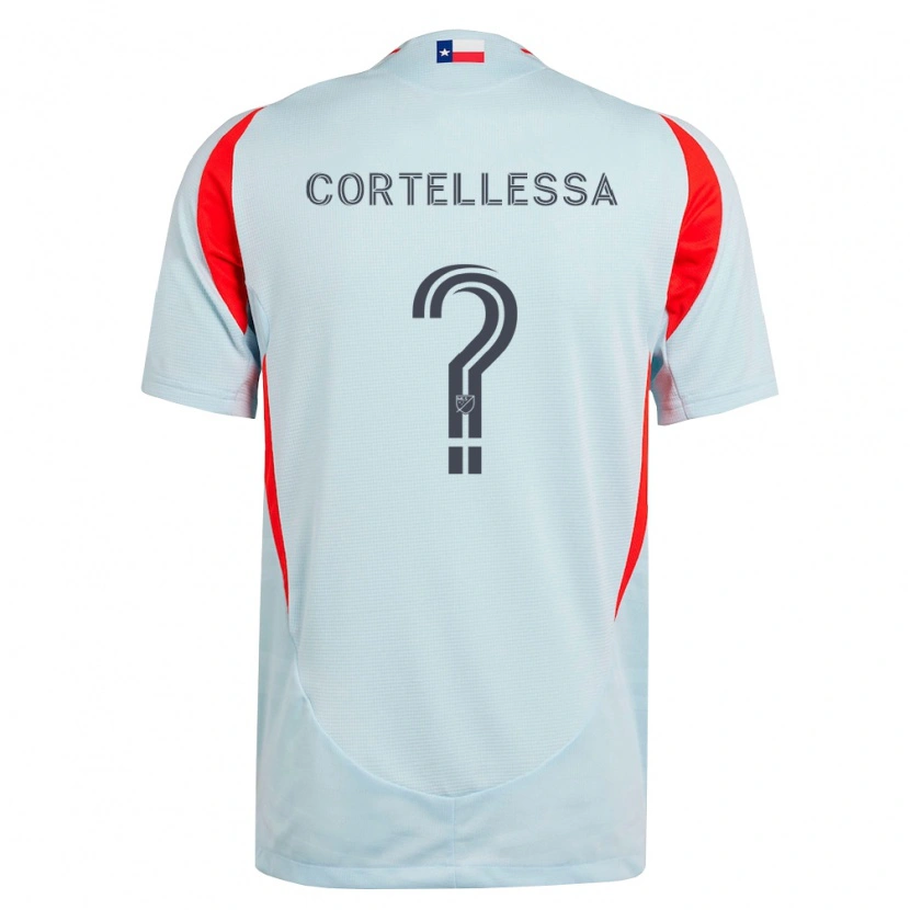 Danxen Criança Camisola Michael Cortellessa #0 Cinza Escuro Branco Vermelho Alternativa 2026/27 Camisa