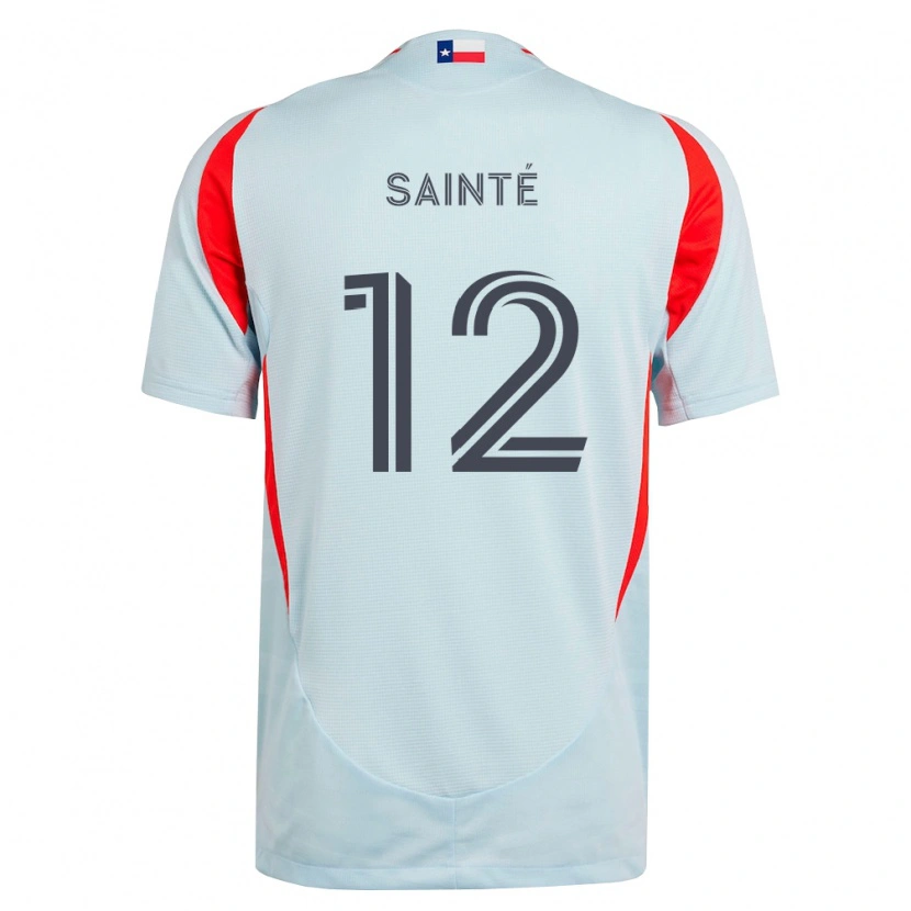 Danxen Criança Camisola Carl Sainté #12 Cinza Escuro Branco Vermelho Alternativa 2026/27 Camisa