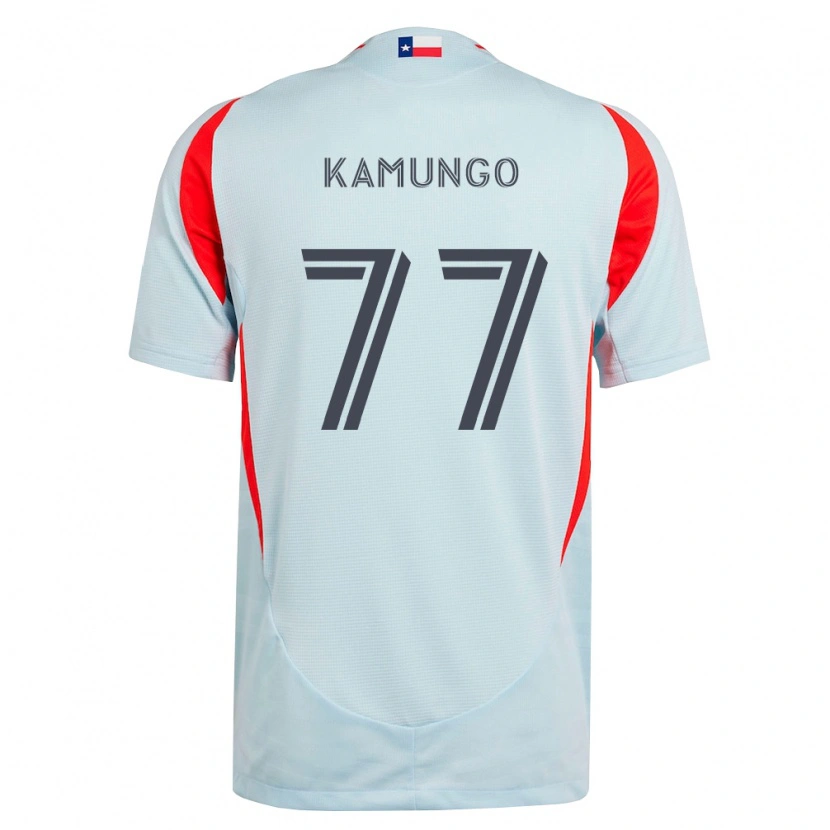 Danxen Criança Camisola Bernard Kamungo #77 Cinza Escuro Branco Vermelho Alternativa 2026/27 Camisa
