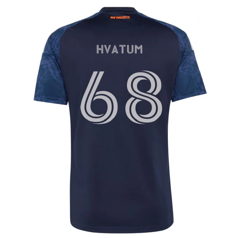 Danxen Criança Camisola Henrik Hvatum #68 Azul Profundo Branco Alternativa 2026/27 Camisa