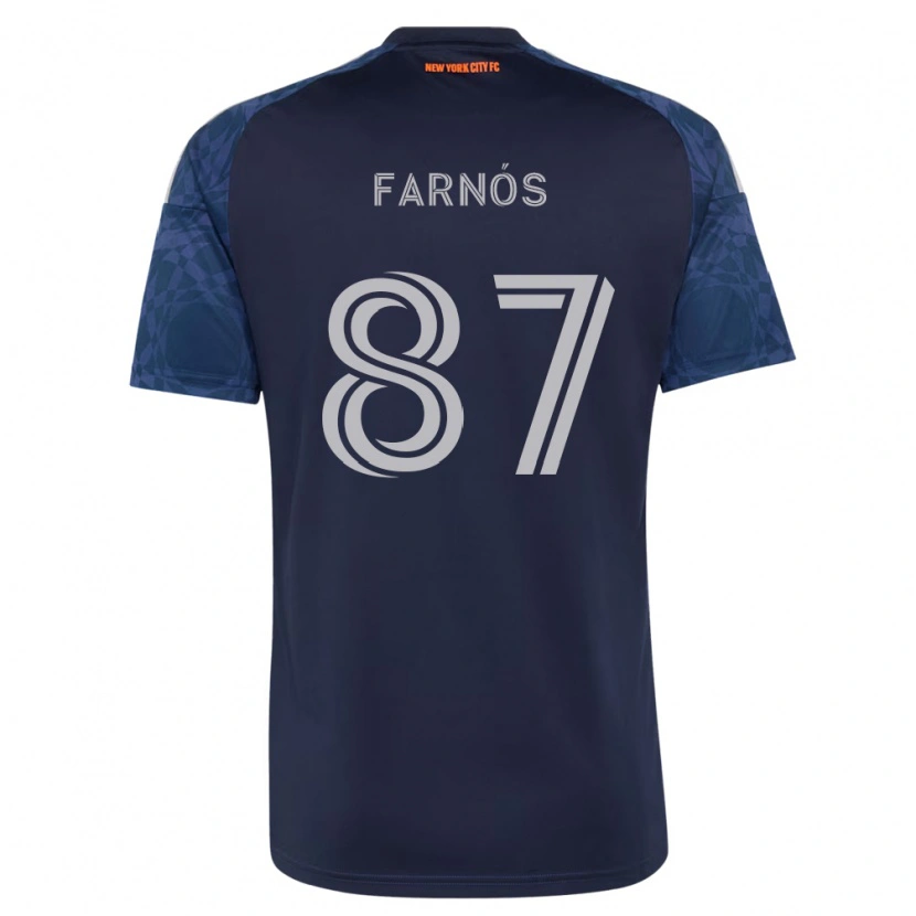 Danxen Criança Camisola Arnau Farnós #87 Azul Profundo Branco Alternativa 2026/27 Camisa