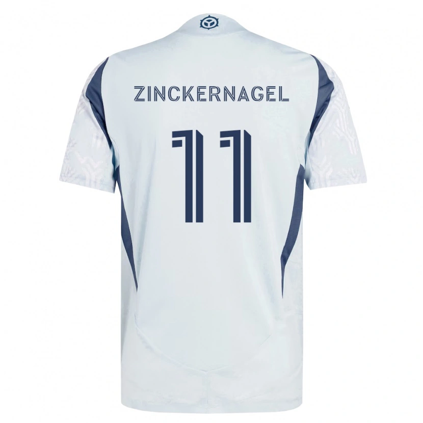 Danxen Criança Camisola Philip Zinckernagel #11 Azul Branco Cinza Alternativa 2026/27 Camisa
