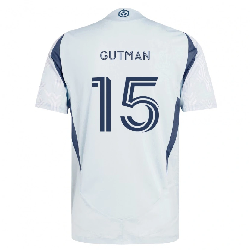 Danxen Criança Camisola Andrew Gutman #15 Azul Branco Cinza Alternativa 2026/27 Camisa