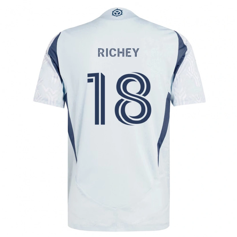 Danxen Criança Camisola Spencer Richey #18 Azul Branco Cinza Alternativa 2026/27 Camisa