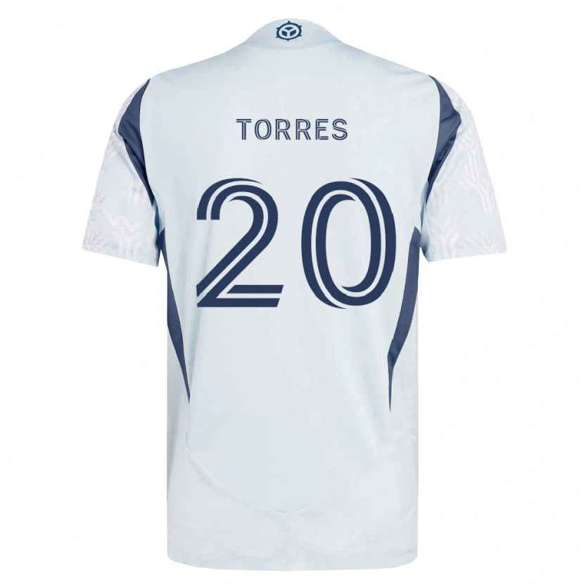 Danxen Criança Camisola Jairo Torres #20 Azul Branco Cinza Alternativa 2026/27 Camisa