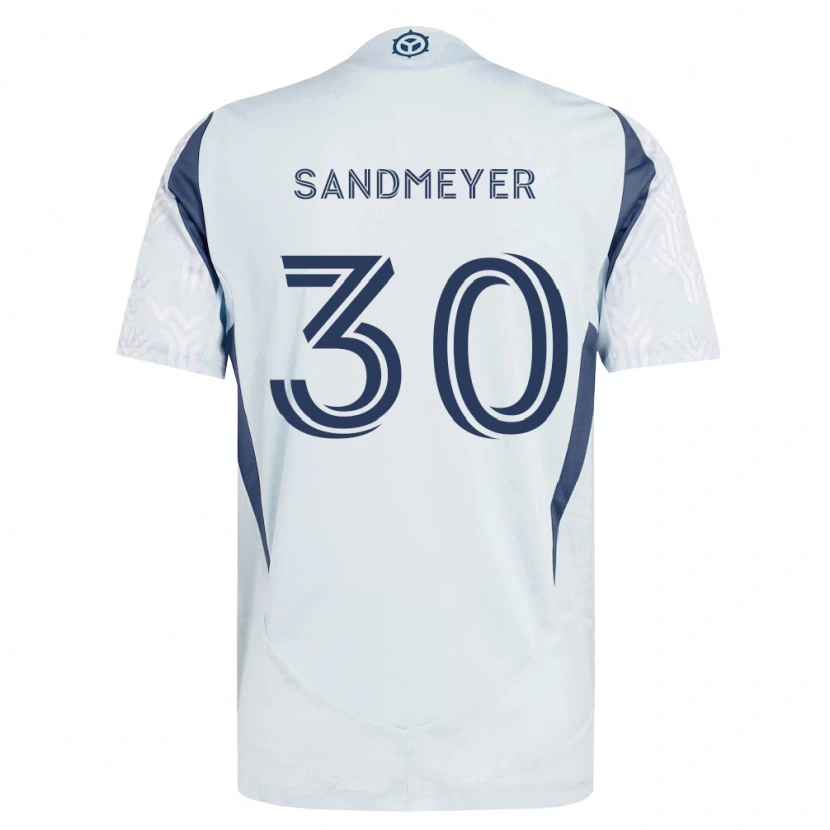 Danxen Criança Camisola Jack Sandmeyer #30 Azul Branco Cinza Alternativa 2026/27 Camisa