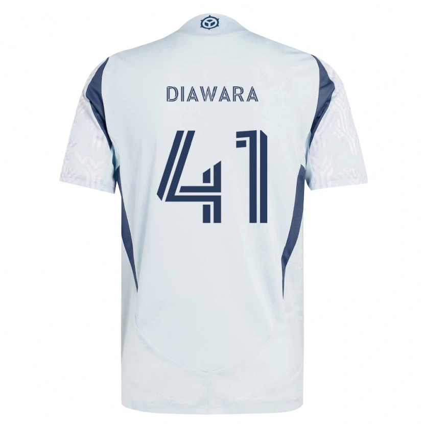 Danxen Criança Camisola Tidiane Diawara #41 Azul Branco Cinza Alternativa 2026/27 Camisa