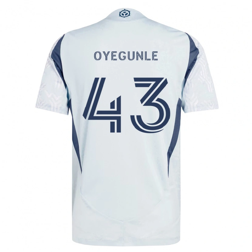 Danxen Criança Camisola Olu Oyegunle #43 Azul Branco Cinza Alternativa 2026/27 Camisa
