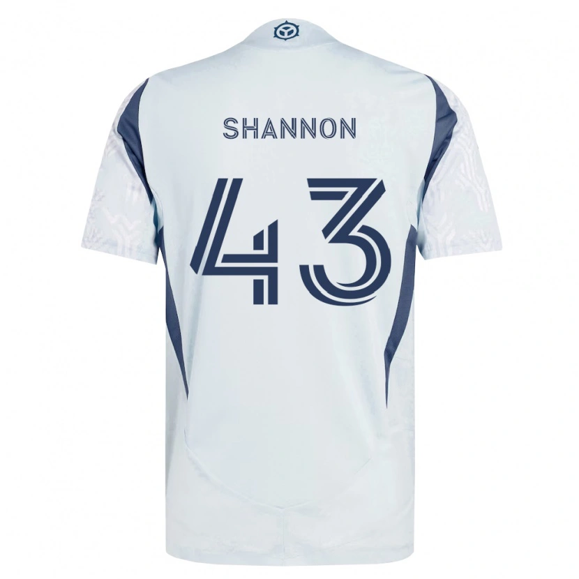 Danxen Criança Camisola Jaylen Shannon #43 Azul Branco Cinza Alternativa 2026/27 Camisa