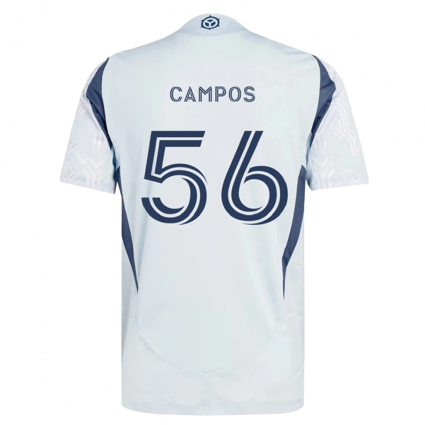 Danxen Criança Camisola Edgar Campos #56 Azul Branco Cinza Alternativa 2026/27 Camisa
