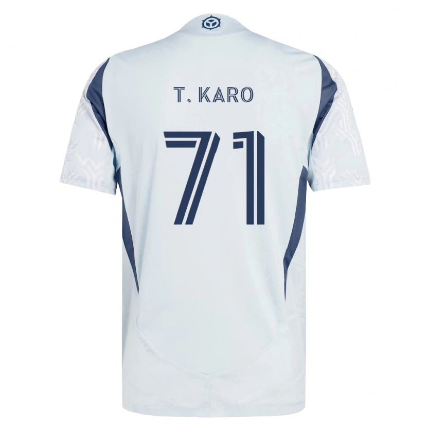 Danxen Criança Camisola David Tchétchao Karo #71 Azul Branco Cinza Alternativa 2026/27 Camisa