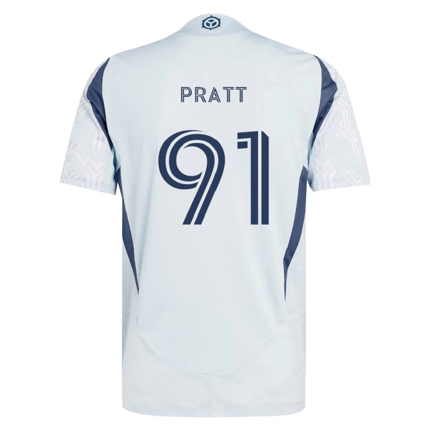 Danxen Criança Camisola Owen Pratt #91 Azul Branco Cinza Alternativa 2026/27 Camisa