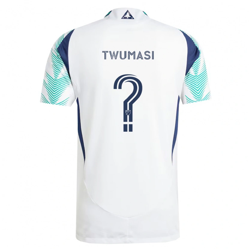 Danxen Criança Camisola Isaac Twumasi #0 Branco Azul Marinho Verde Claro Alternativa 2026/27 Camisa
