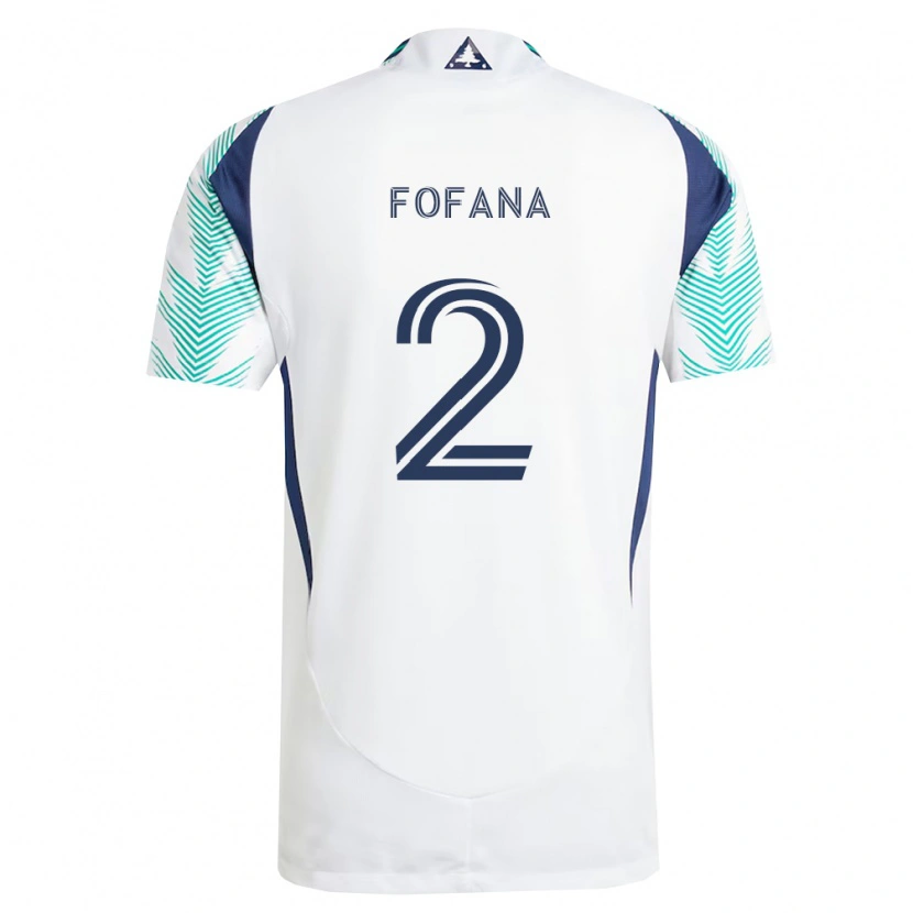Danxen Criança Camisola Mamadou Fofana #2 Branco Azul Marinho Verde Claro Alternativa 2026/27 Camisa