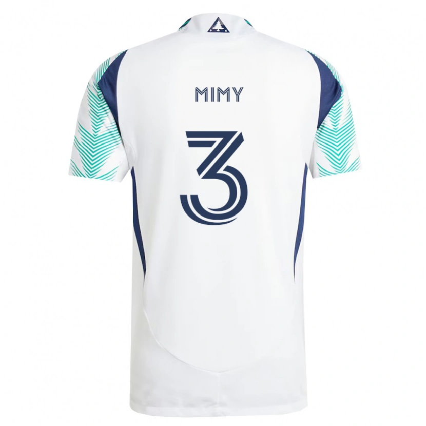 Danxen Criança Camisola Schinieder Mimy #3 Branco Azul Marinho Verde Claro Alternativa 2026/27 Camisa