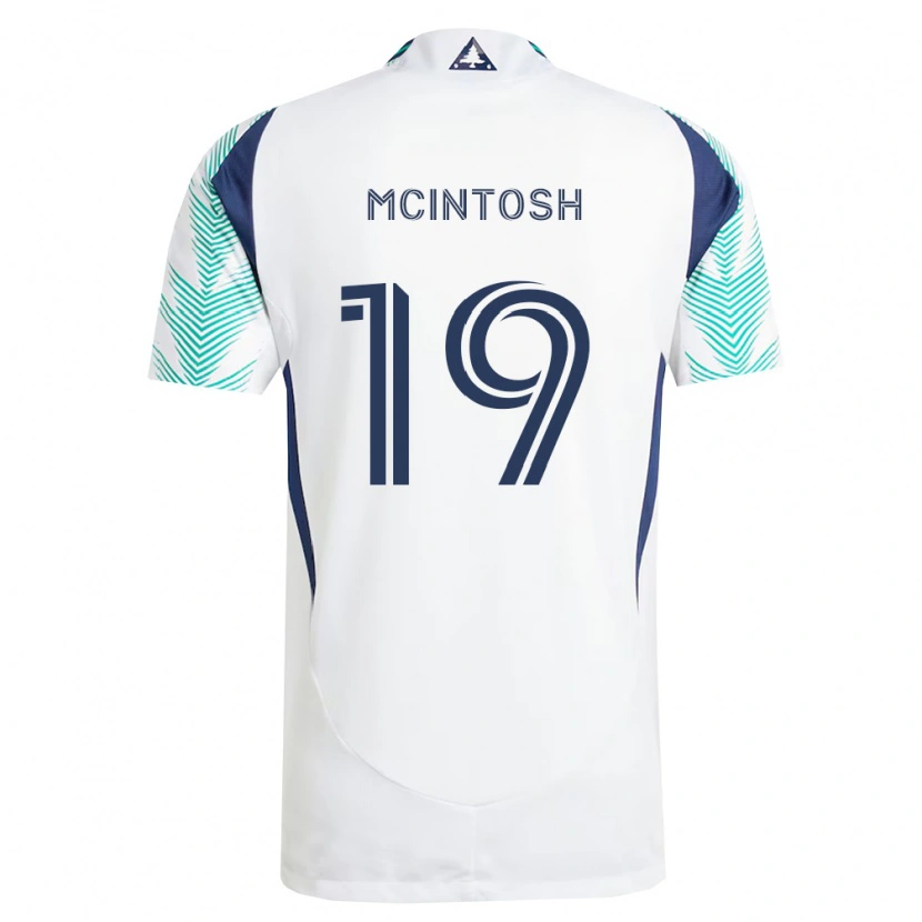Danxen Criança Camisola Damario Mcintosh #19 Branco Azul Marinho Verde Claro Alternativa 2026/27 Camisa