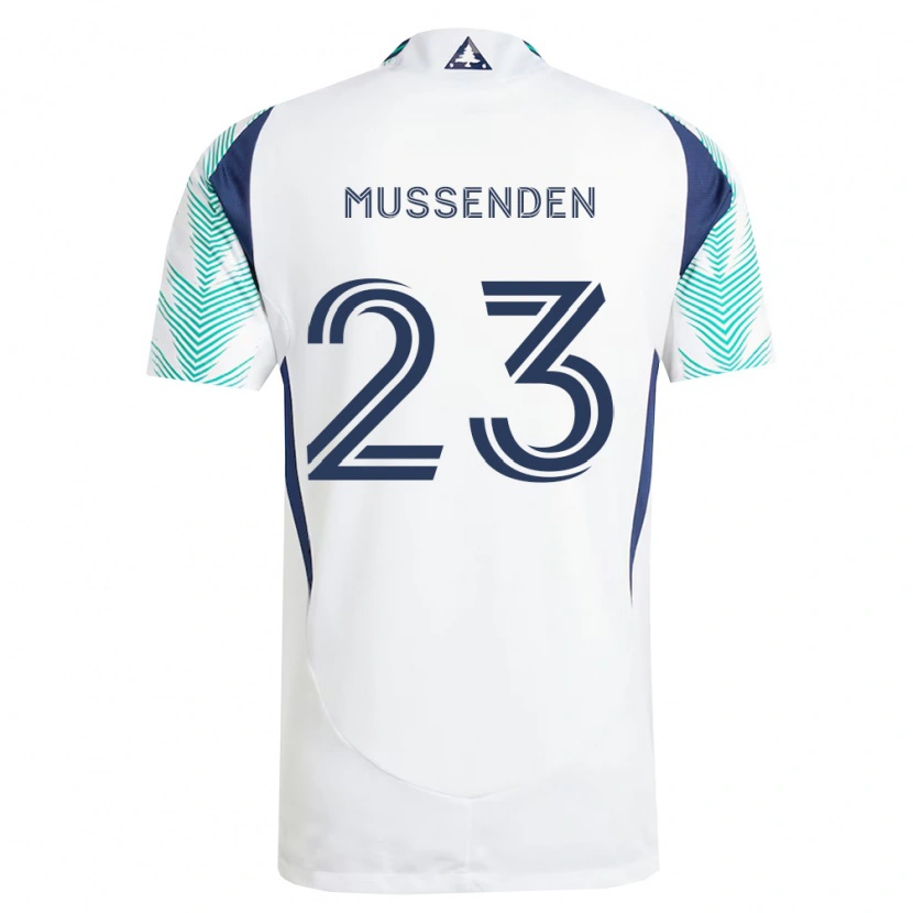Danxen Criança Camisola Javaun Mussenden #23 Branco Azul Marinho Verde Claro Alternativa 2026/27 Camisa