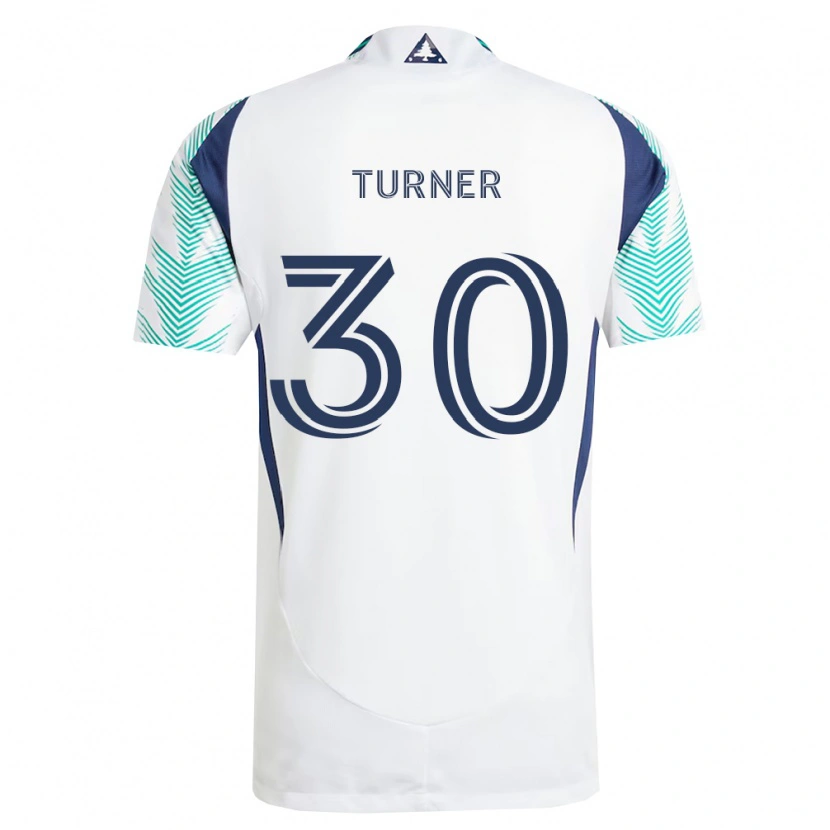 Danxen Criança Camisola Matt Turner #30 Branco Azul Marinho Verde Claro Alternativa 2026/27 Camisa