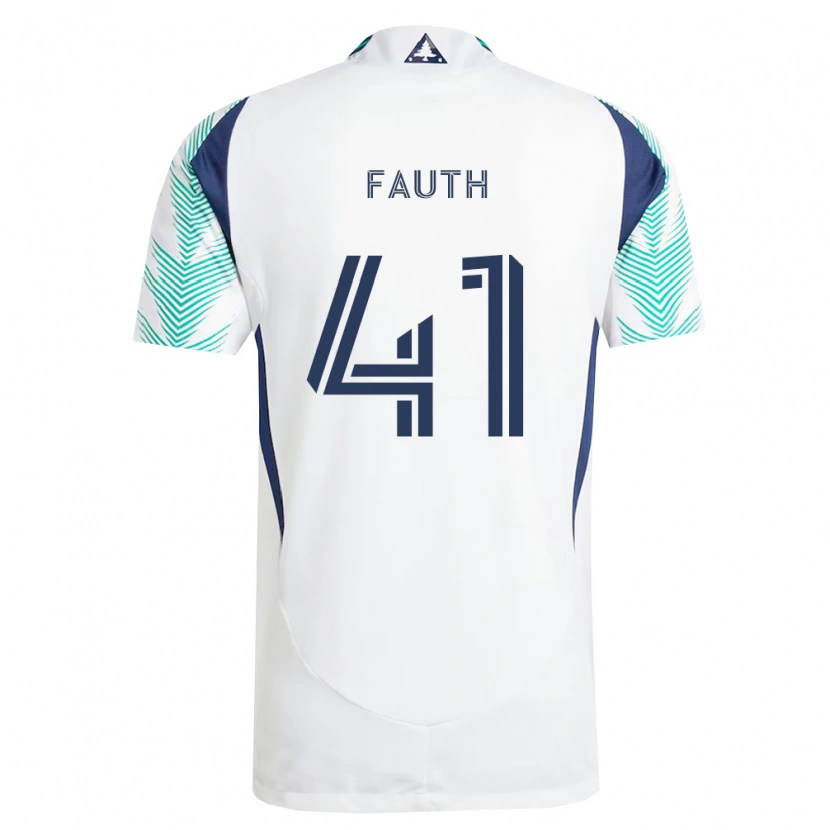 Danxen Criança Camisola Ryker Fauth #41 Branco Azul Marinho Verde Claro Alternativa 2026/27 Camisa