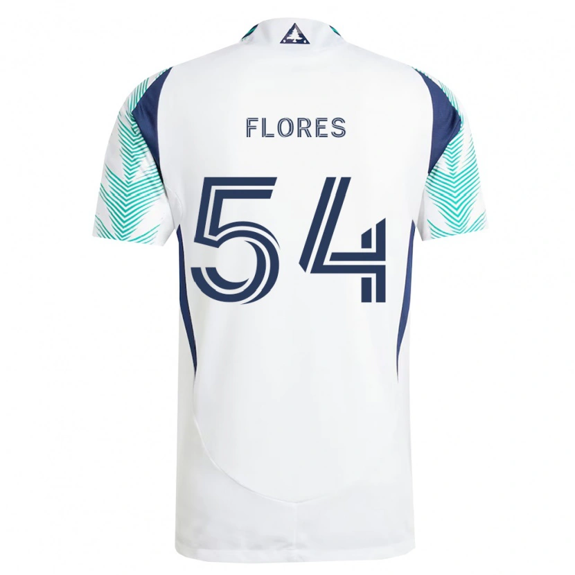 Danxen Criança Camisola Edwin Flores #54 Branco Azul Marinho Verde Claro Alternativa 2026/27 Camisa