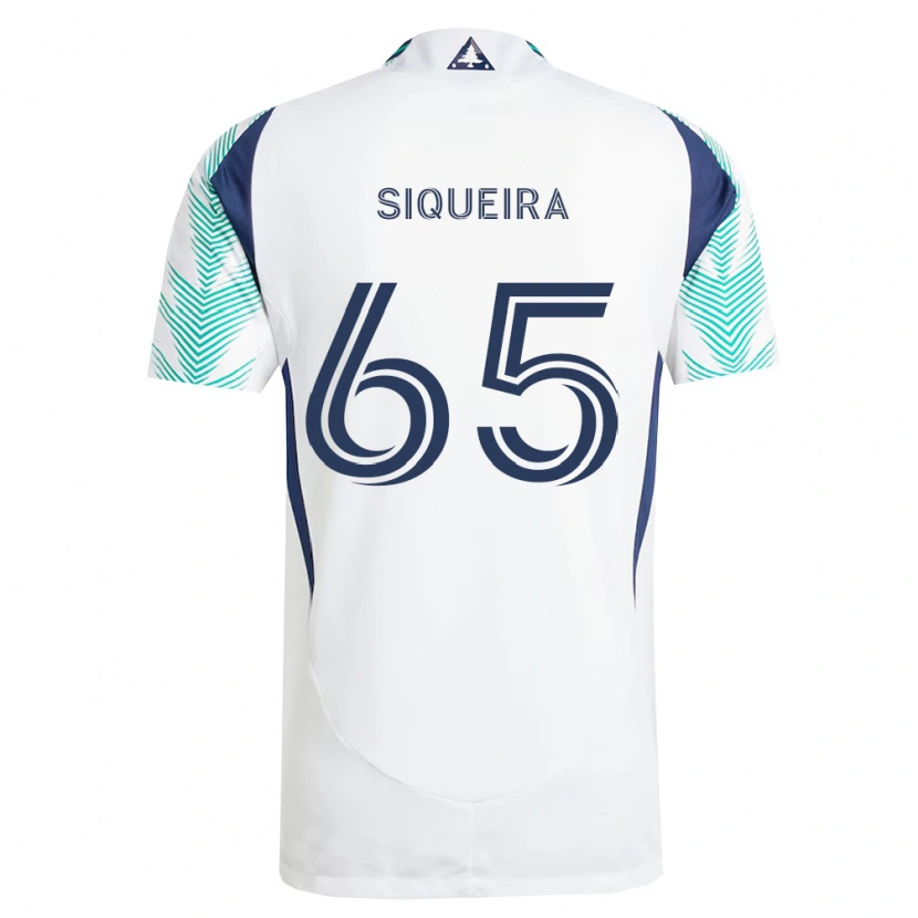 Danxen Criança Camisola Judah Siqueira #65 Branco Azul Marinho Verde Claro Alternativa 2026/27 Camisa