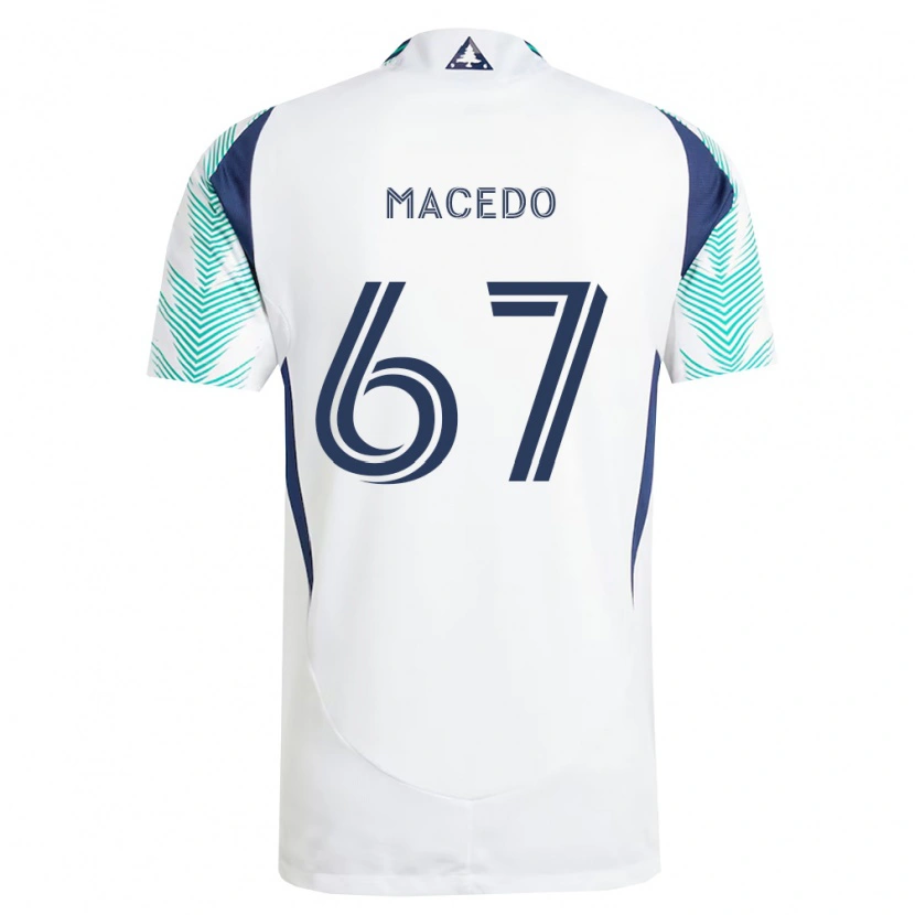Danxen Criança Camisola Josh Macedo #67 Branco Azul Marinho Verde Claro Alternativa 2026/27 Camisa