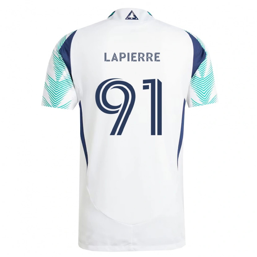 Danxen Criança Camisola Zach Lapierre #91 Branco Azul Marinho Verde Claro Alternativa 2026/27 Camisa