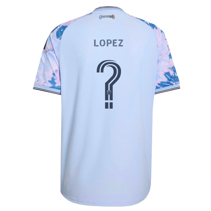 Danxen Criança Camisola Mateo Lopez #0 Azul Real Branco Preto Alternativa 2026/27 Camisa