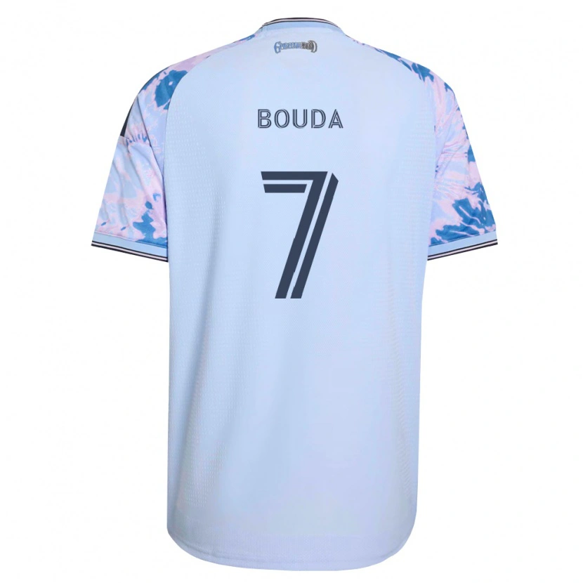 Danxen Criança Camisola Ousseni Bouda #7 Azul Real Branco Preto Alternativa 2026/27 Camisa