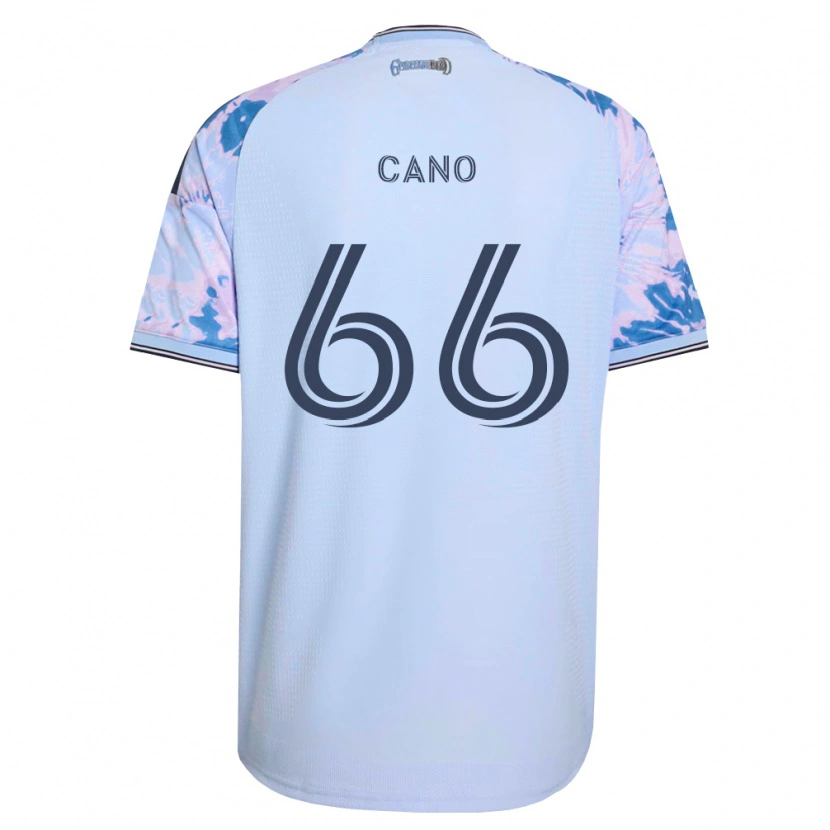 Danxen Criança Camisola Alejandro Cano #66 Azul Real Branco Preto Alternativa 2026/27 Camisa