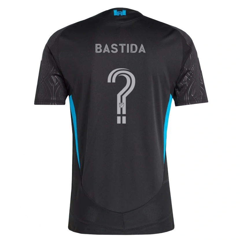 Danxen Criança Camisola Juan Martinez-Bastida #0 Preto Branco Azul Celeste Alternativa 2026/27 Camisa