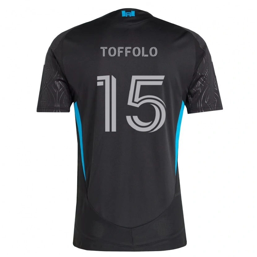 Danxen Criança Camisola Harry Toffolo #15 Preto Branco Azul Celeste Alternativa 2026/27 Camisa