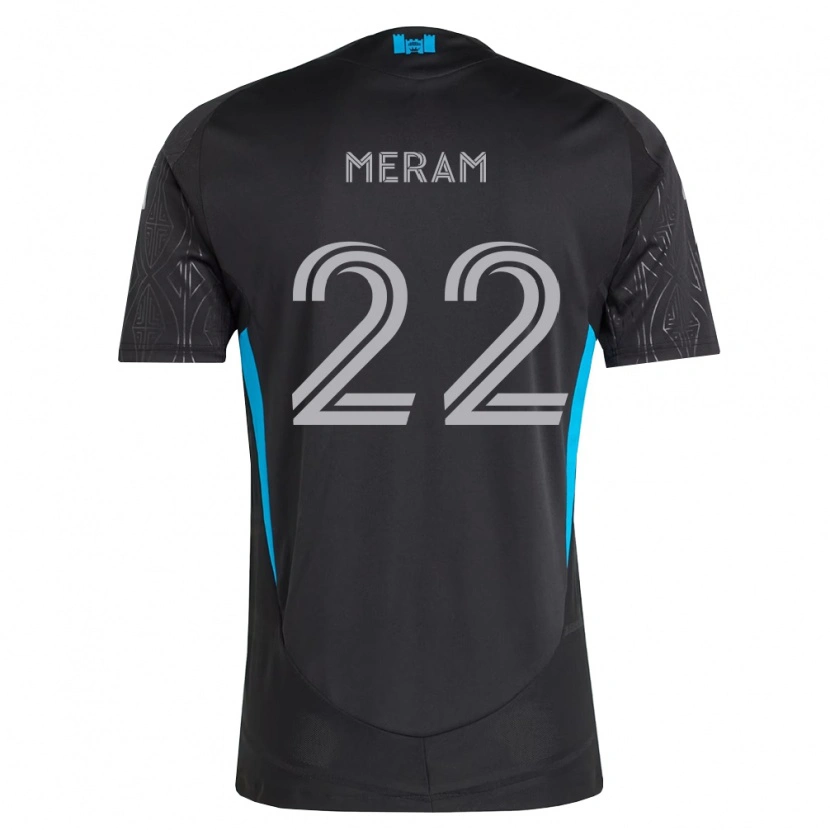 Danxen Criança Camisola Justin Meram #22 Preto Branco Azul Celeste Alternativa 2026/27 Camisa