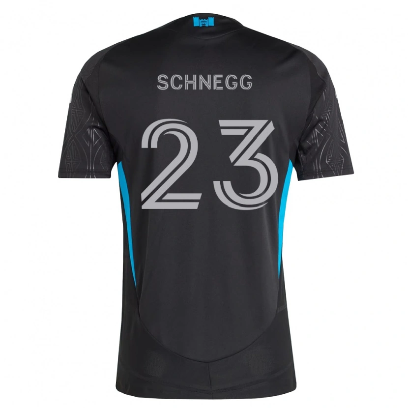 Danxen Criança Camisola David Schnegg #23 Preto Branco Azul Celeste Alternativa 2026/27 Camisa