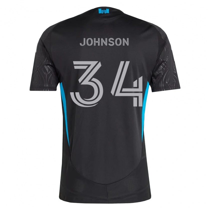 Danxen Criança Camisola Andrew Johnson #34 Preto Branco Azul Celeste Alternativa 2026/27 Camisa