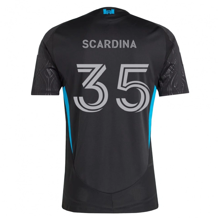 Danxen Criança Camisola Nick Scardina #35 Preto Branco Azul Celeste Alternativa 2026/27 Camisa