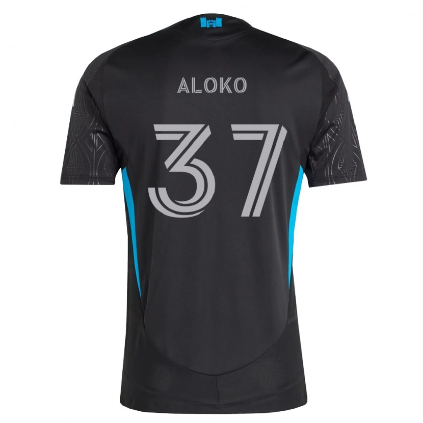 Danxen Criança Camisola Rodolfo Aloko #37 Preto Branco Azul Celeste Alternativa 2026/27 Camisa