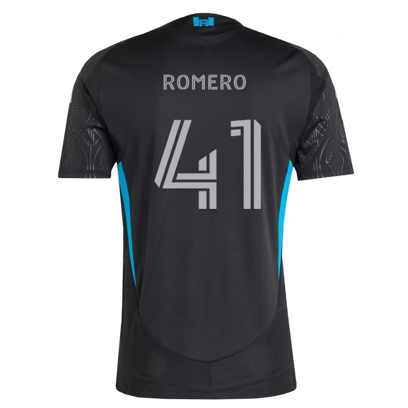 Danxen Criança Camisola Brian Romero #41 Preto Branco Azul Celeste Alternativa 2026/27 Camisa